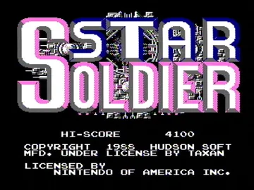 Star Soldier (USA) screen shot title